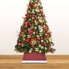 Red & White Christmas Tree Skirt - 48x48 cm | Hipo Market