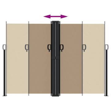 Retractable Side Awning Taupe 180x1000 cm | Hipomarket