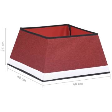 Red & White Christmas Tree Skirt - 48x48 cm | Hipo Market