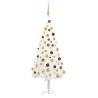 Artificial Pre-lit Christmas Tree with Ball Set White 120 cm Colour gold Size 120 x 75 cm Quantity in Package 1 Number of Branch Tips 