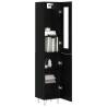 Stylish Highboard Black - 34.5x34x180 cm Engineered Wood