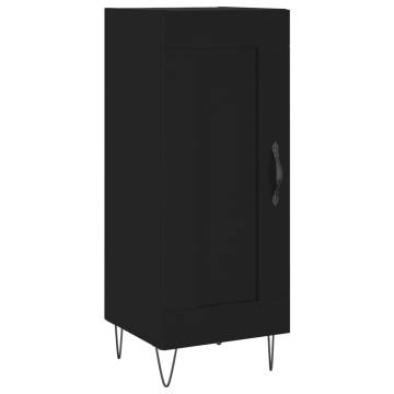 Stylish Highboard Black - 34.5x34x180 cm Engineered Wood