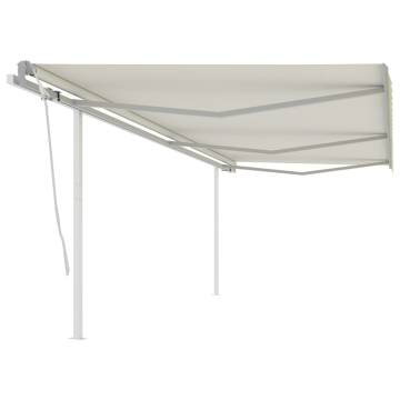 Manual Retractable Awning 6x3.5m Cream - Outdoor Shade Solution