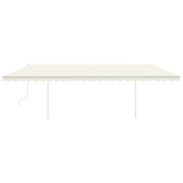 Manual Retractable Awning 6x3.5m Cream - Outdoor Shade Solution