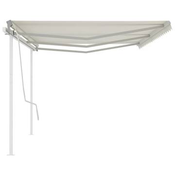 Manual Retractable Awning 6x3.5m Cream - Outdoor Shade Solution