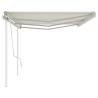 Manual Retractable Awning 6x3.5m Cream - Outdoor Shade Solution