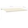 Manual Retractable Awning 6x3.5m Cream - Outdoor Shade Solution