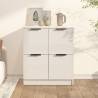 High Gloss White Sideboard | Modern Engineered Wood - 60x30x70 cm