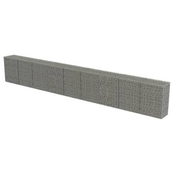 Gabion Wall with Covers - Galvanised Steel 900x50x100 cm