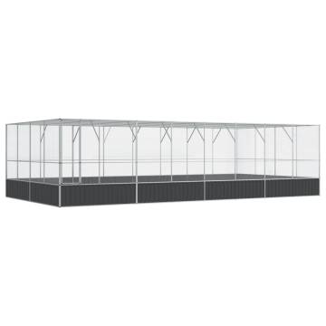 Aviary with Extension Silver - Spacious Steel Bird Cage