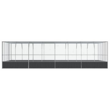 Aviary with Extension Silver - Spacious Steel Bird Cage