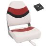 2 Piece Foldable Boat Seat Set High Backrest Colour red and black Quantity in Package 1 Model with swivel 