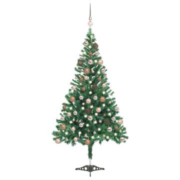 Artificial Pre-lit Christmas Tree with Ball Set - 120cm