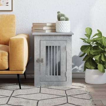 Dog Crate Furniture Concrete Grey - Stylish & Functional Design