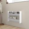 Wall Shoe Cabinet White 80x18x60 cm Engineered Wood Colour white Quantity in Package 1 Height 60 cm Width 80 cm 