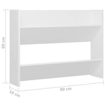 Wall Shoe Cabinet White - Space-Saving Design | HipoMarket UK