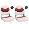 4 Piece Foldable Boat Seat Set High Backrest Colour red and black Quantity in Package 2 Model with swivel 