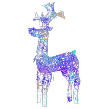 Reindeer Christmas Decorations - 3 Pcs Acrylic & LED