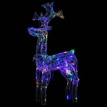 Reindeer Christmas Decorations - 3 Pcs Acrylic & LED