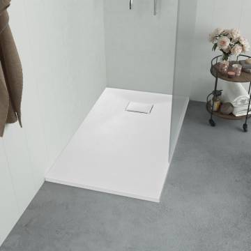 White Shower Base Tray SMC 90x80 cm - Modern & Durable