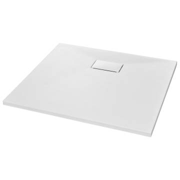 White Shower Base Tray SMC 90x80 cm - Modern & Durable