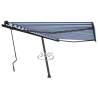 Freestanding Manual Retractable Awning 450x350 cm Blue/White Colour blue and white Size 450 x 350 cm Quantity in Package 1 