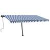 Freestanding Manual Retractable Awning 450x350 cm - Blue/White