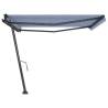 Freestanding Manual Retractable Awning 450x350 cm - Blue/White