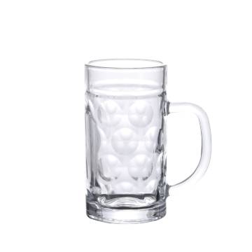 Beer Mugs with Handle Glass Set - 6 pcs - 500 ml | Hipo Market