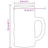 Beer Mugs with Handle Glass Set - 6 pcs - 500 ml | Hipo Market