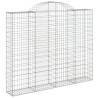 Arched Gabion Baskets - 18 pcs Galvanised Iron for Garden