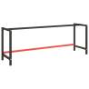 Work Bench Frame Matte Black and Matte Red 220x57x79 cm Metal Size 220 x 57 x 79 cm Quantity in Package 1 Model with 1 bar Number of 