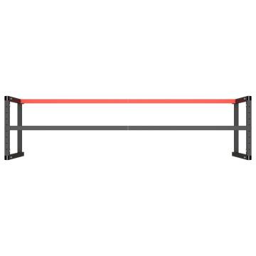 Durable Work Bench Frame - Matte Black & Red, 220x57 cm