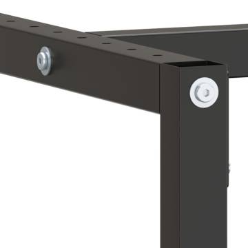 Durable Work Bench Frame - Matte Black & Red, 220x57 cm