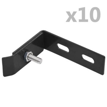 Wall Corner Connector 10 Sets - Anthracite | HipoMarket