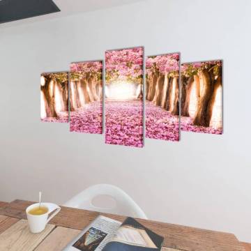 Cherry Blossom Canvas Wall Print Set - 100 x 50 cm