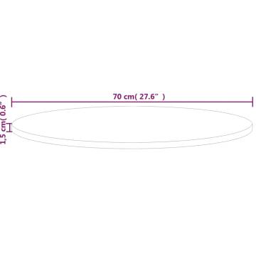 Round Solid Oak Table Top - 70x1.5 cm | HipoMarket