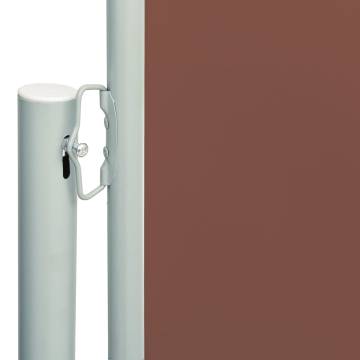 Patio Retractable Side Awning 117x600 cm - Brown | HipoMarket