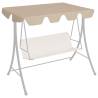 Replacement Canopy for Garden Swing Beige 150/130x105/70 cm Colour beige Size 150/130 x 105/70 cm Quantity in Package 1 