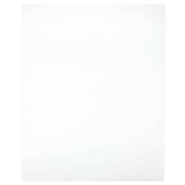 Jersey Fitted Sheet White 100x200 cm Cotton - Hipomarket