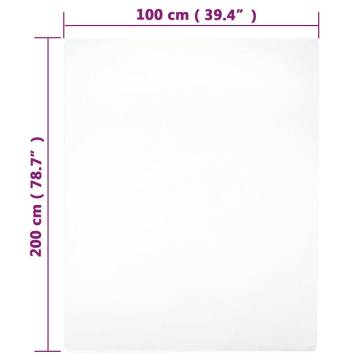 Jersey Fitted Sheet White 100x200 cm Cotton - Hipomarket