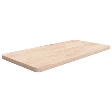 Bathroom Countertop 80x40 cm - Untreated Solid Oak Wood