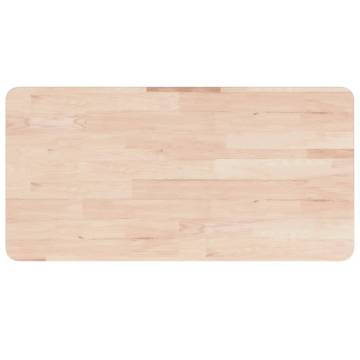 Bathroom Countertop 80x40 cm - Untreated Solid Oak Wood