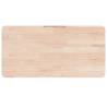 Bathroom Countertop 80x40 cm - Untreated Solid Oak Wood