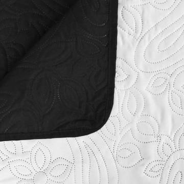 Double-sided Quilted Bedspread 220x240 cm - Black & White