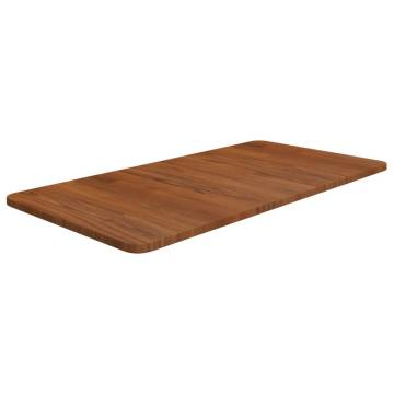 Dark Brown Bathroom Countertop - 80x40 cm Solid Oak Wood