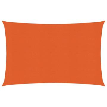 Sunshade Sail 3.5x4.5m Orange HDPE - Protect from Sun