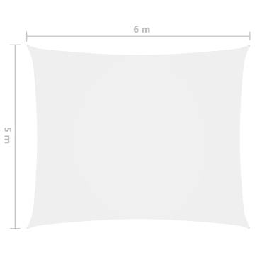 Sunshade Sail Oxford Fabric 5x6m - White | HIPOMarket