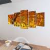 Canvas Wall Print Set Maple - 5 Panels for Home Decor