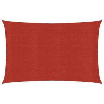 Red Sunshade Sail 2.5x4.5m | UV & Mould Resistant HDPE